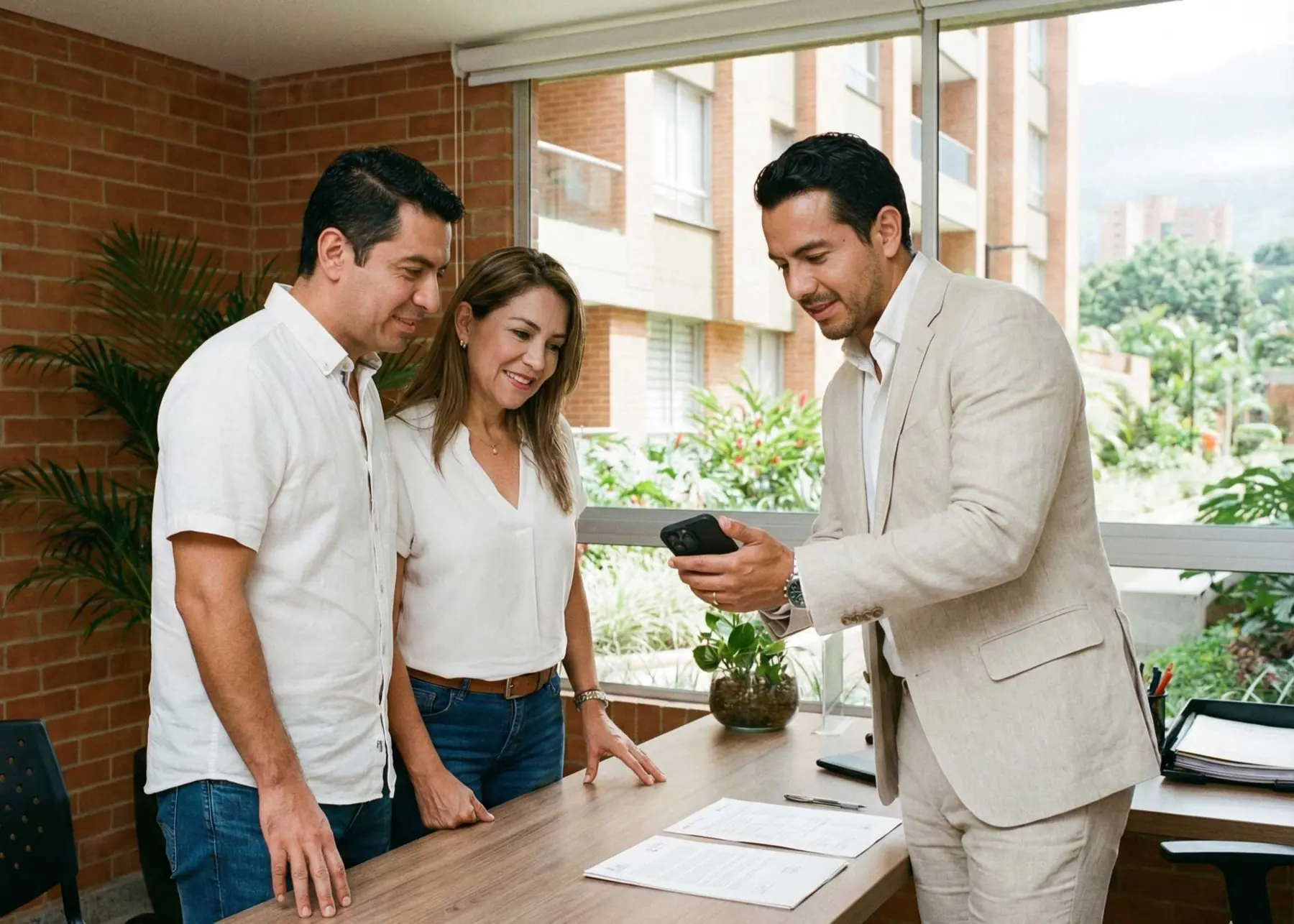 Administrador atendiendo residentes con DomoNow