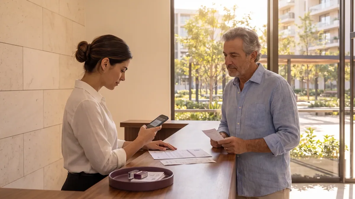 Asistente de administración guardando el soporte de un pago y una multa en DomoNow