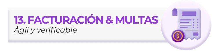 Módulo facturacion multas